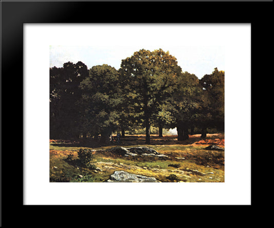 Chestnut Avenue In La Celle Saint Cloud 20x24 Black Modern Wood Framed Art Print Poster by Sisley, Alfred
