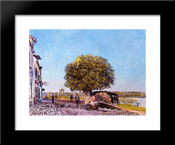 Chestnut Tree At Saint Mammes 20x24 Black Modern Wood Framed Art Print Poster by Sisley, Alfred