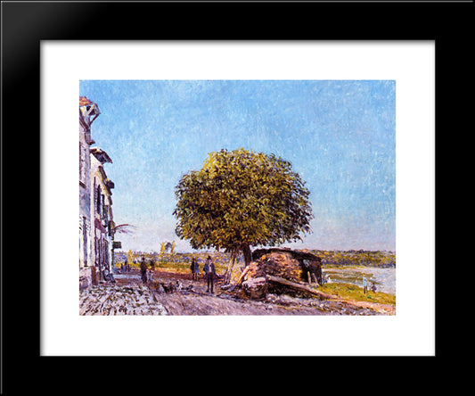 Chestnut Tree At Saint Mammes 20x24 Black Modern Wood Framed Art Print Poster by Sisley, Alfred