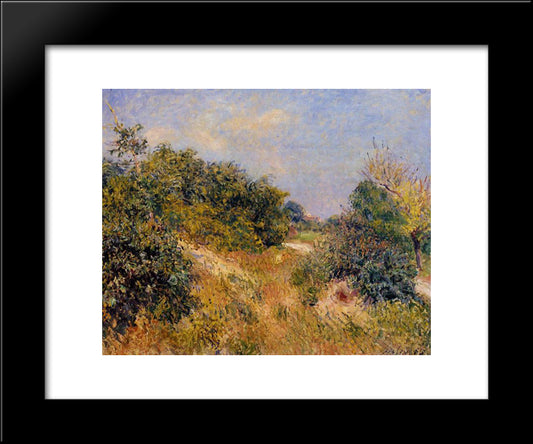 Edge Of Fountainbleau Forest June Morning 20x24 Black Modern Wood Framed Art Print Poster by Sisley, Alfred