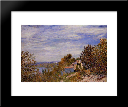 Footpath In The Gardens At By 20x24 Black Modern Wood Framed Art Print Poster by Sisley, Alfred