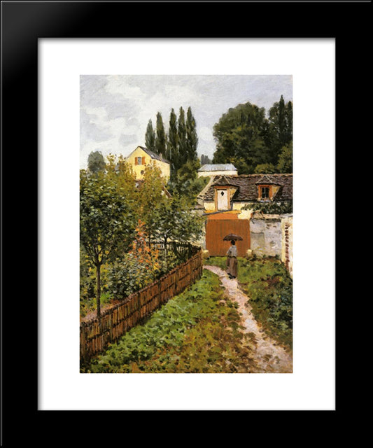 Garden Path In Louveciennes (Chemin De L Etarch) 20x24 Black Modern Wood Framed Art Print Poster by Sisley, Alfred