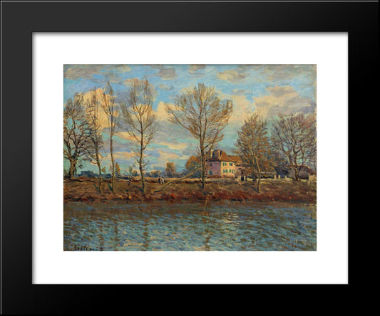 Grand Jatte 20x24 Black Modern Wood Framed Art Print Poster by Sisley, Alfred
