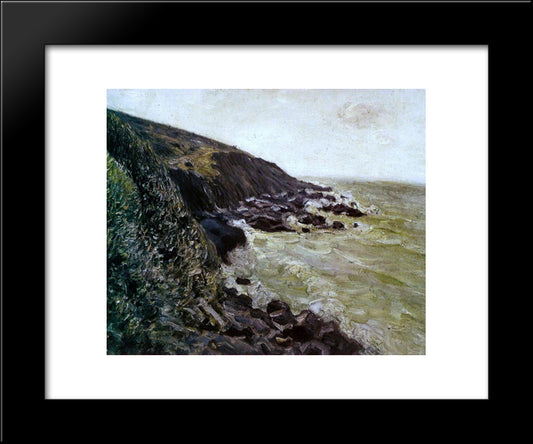 High Wind 20x24 Black Modern Wood Framed Art Print Poster by Sisley, Alfred