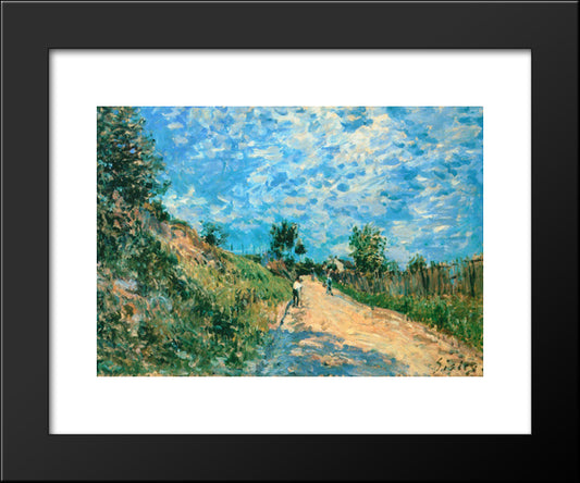 Hill Path 20x24 Black Modern Wood Framed Art Print Poster by Sisley, Alfred