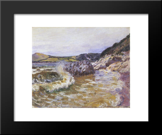 Lady S Cove 20x24 Black Modern Wood Framed Art Print Poster by Sisley, Alfred