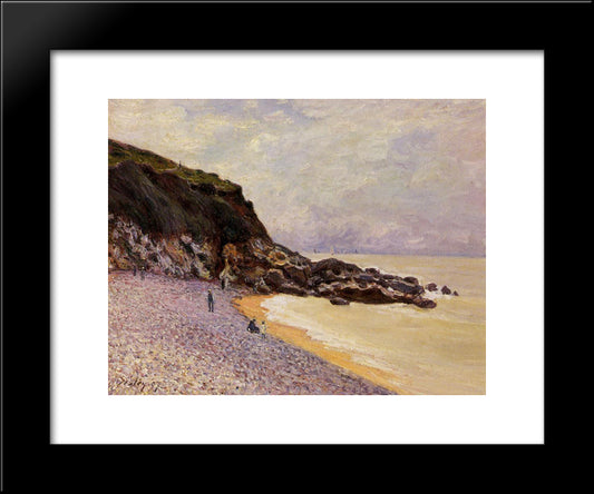 Lady S Cove Before The Storm (Hastings) 20x24 Black Modern Wood Framed Art Print Poster by Sisley, Alfred