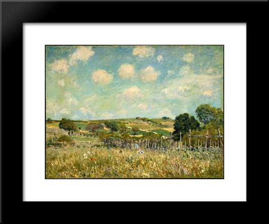 Meadow 20x24 Black Modern Wood Framed Art Print Poster by Sisley, Alfred