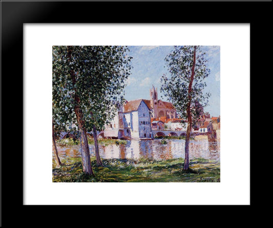 Moret Sur Loing 20x24 Black Modern Wood Framed Art Print Poster by Sisley, Alfred