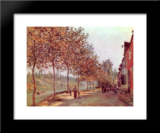 Morning In June (Saint Mammes Et Les Coteaux De La Celle) 20x24 Black Modern Wood Framed Art Print Poster by Sisley, Alfred