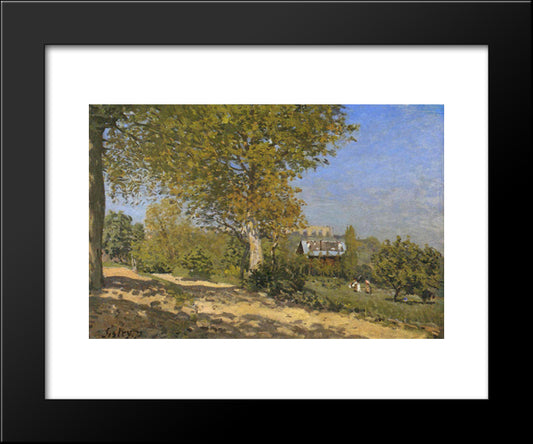 Near Louveciennes 20x24 Black Modern Wood Framed Art Print Poster by Sisley, Alfred