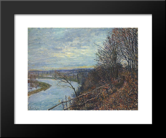 November Afternoon 20x24 Black Modern Wood Framed Art Print Poster by Sisley, Alfred