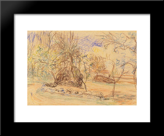 Orchard 20x24 Black Modern Wood Framed Art Print Poster by Sisley, Alfred