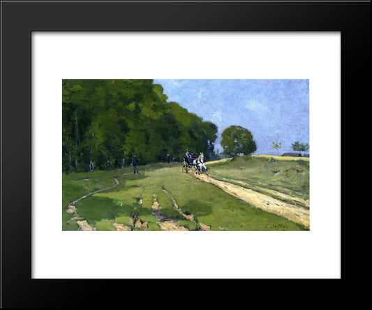 Path Near The Parc De Courances 20x24 Black Modern Wood Framed Art Print Poster by Sisley, Alfred