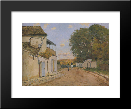 Princesse Street In Louveciennes 20x24 Black Modern Wood Framed Art Print Poster by Sisley, Alfred