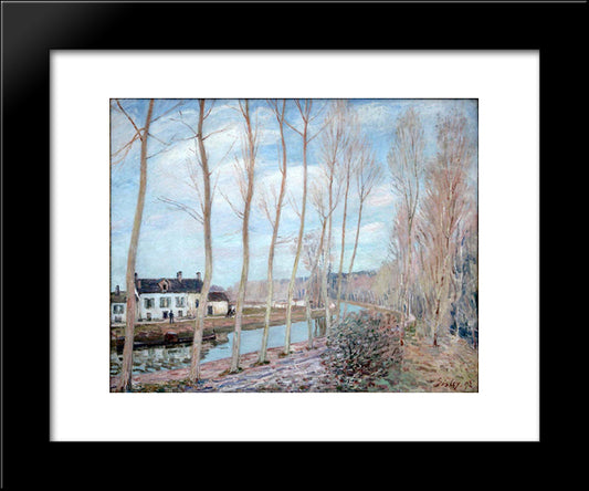 River Loing 20x24 Black Modern Wood Framed Art Print Poster by Sisley, Alfred
