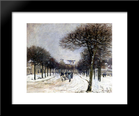 Road From Saint Germain To Marly 20x24 Black Modern Wood Framed Art Print Poster by Sisley, Alfred