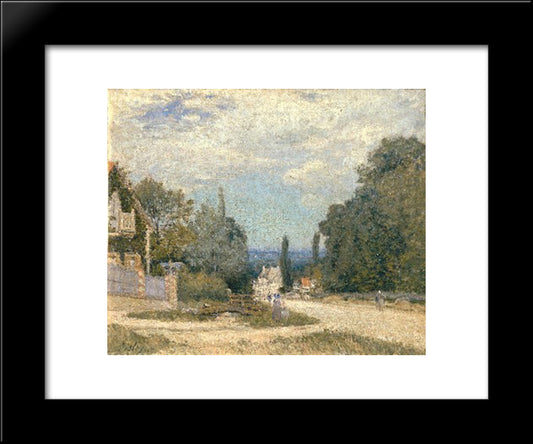 Route From Louveciennes 20x24 Black Modern Wood Framed Art Print Poster by Sisley, Alfred