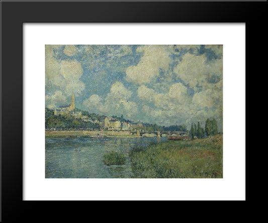 Saint Cloud 20x24 Black Modern Wood Framed Art Print Poster by Sisley, Alfred