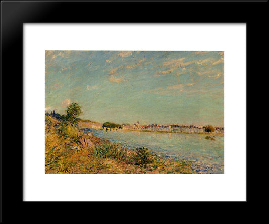 Saint Mammes 20x24 Black Modern Wood Framed Art Print Poster by Sisley, Alfred