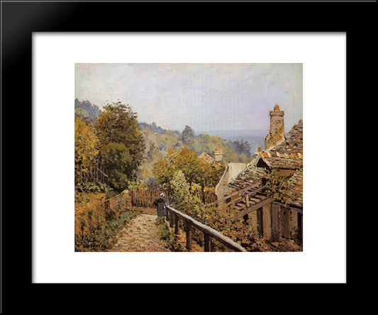 Sentier De La Mi Cote, Louveciennes 20x24 Black Modern Wood Framed Art Print Poster by Sisley, Alfred