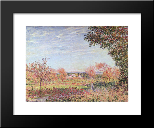 September Morning 20x24 Black Modern Wood Framed Art Print Poster by Sisley, Alfred