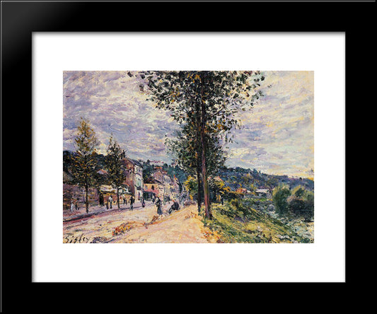 Street Entering The Village 20x24 Black Modern Wood Framed Art Print Poster by Sisley, Alfred
