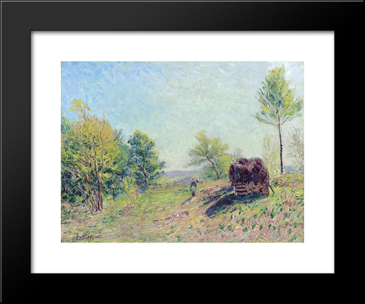 The Edge Of The Forest 20x24 Black Modern Wood Framed Art Print Poster by Sisley, Alfred