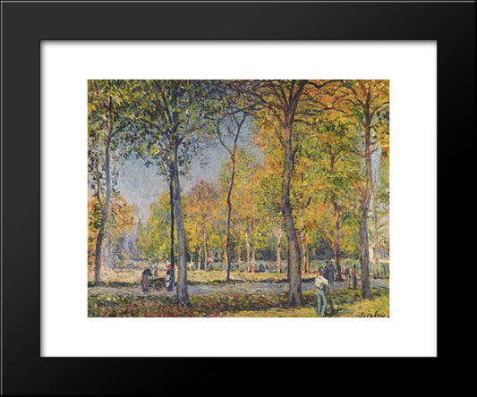 The Forest At Boulogne 20x24 Black Modern Wood Framed Art Print Poster by Sisley, Alfred