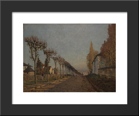 The Lane Of The Machine 20x24 Black Modern Wood Framed Art Print Poster by Sisley, Alfred