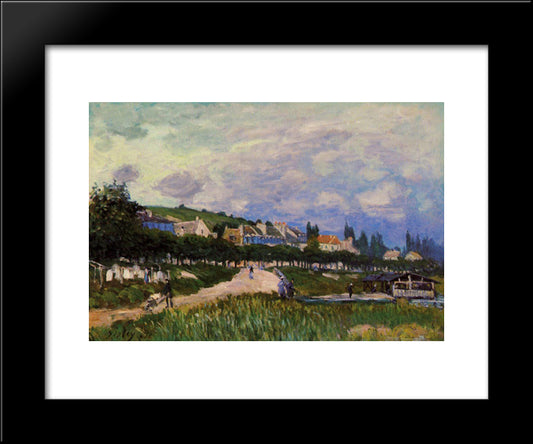 The Laundry 20x24 Black Modern Wood Framed Art Print Poster by Sisley, Alfred