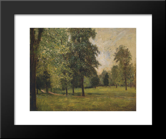 The Park At Sevres 20x24 Black Modern Wood Framed Art Print Poster by Sisley, Alfred