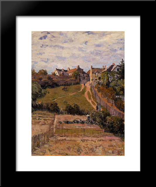 The Rising Path 20x24 Black Modern Wood Framed Art Print Poster by Sisley, Alfred