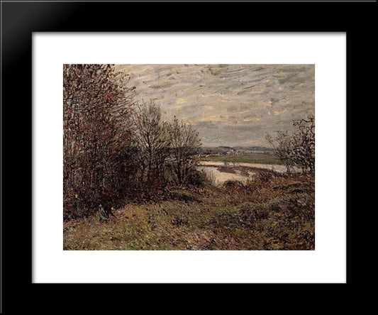 The Roches Courtaut Wood, Near By 20x24 Black Modern Wood Framed Art Print Poster by Sisley, Alfred