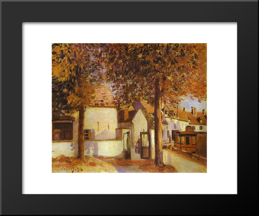 View In Moret 20x24 Black Modern Wood Framed Art Print Poster by Sisley, Alfred