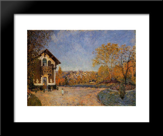 View Of Marly Le Roi From House At Coeur Colant 20x24 Black Modern Wood Framed Art Print Poster by Sisley, Alfred