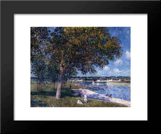 Walnut Tree In A Thomery Field 20x24 Black Modern Wood Framed Art Print Poster by Sisley, Alfred