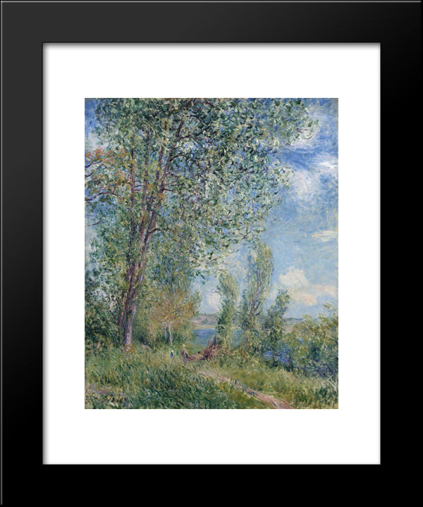 Windy Afternoon In May 20x24 Black Modern Wood Framed Art Print Poster by Sisley, Alfred