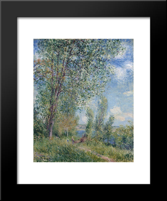 Windy Afternoon In May 20x24 Black Modern Wood Framed Art Print Poster by Sisley, Alfred