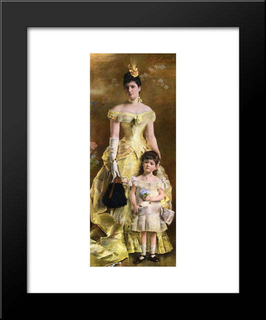 Baroness De Bonhome 20x24 Black Modern Wood Framed Art Print Poster by Stevens, Alfred