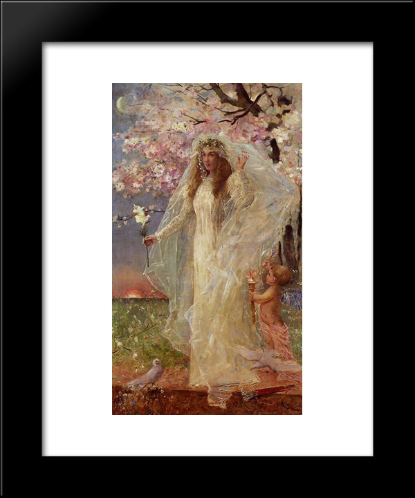 Love And Marriage 20x24 Black Modern Wood Framed Art Print Poster by Stevens, Alfred