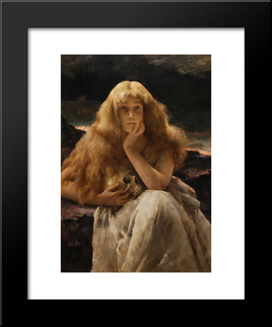 Maria Magdalena 20x24 Black Modern Wood Framed Art Print Poster by Stevens, Alfred