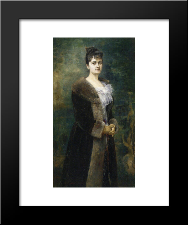 Portrait Of M. L. Bion 20x24 Black Modern Wood Framed Art Print Poster by Stevens, Alfred