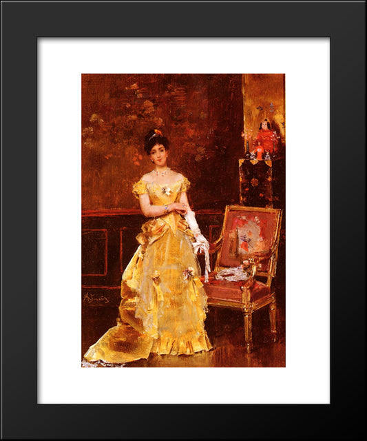 Preparing For The Ball 20x24 Black Modern Wood Framed Art Print Poster by Stevens, Alfred