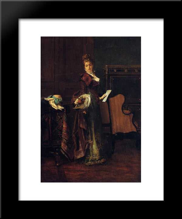 The Love Letter 20x24 Black Modern Wood Framed Art Print Poster by Stevens, Alfred