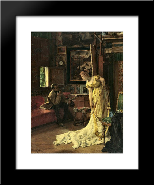 The Studio 20x24 Black Modern Wood Framed Art Print Poster by Stevens, Alfred