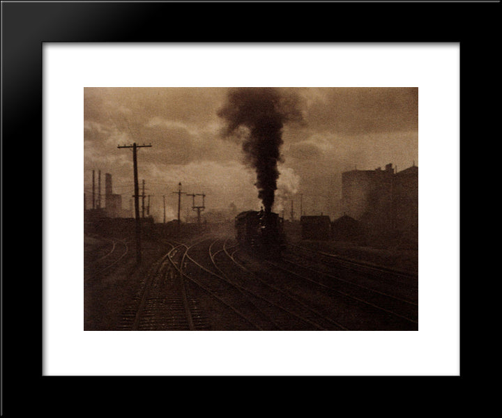 The Hand Of Man 20x24 Black Modern Wood Framed Art Print Poster by Stieglitz, Alfred