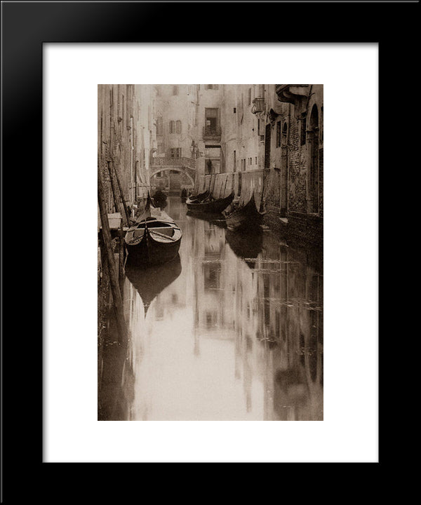 Venetian Canal 20x24 Black Modern Wood Framed Art Print Poster by Stieglitz, Alfred