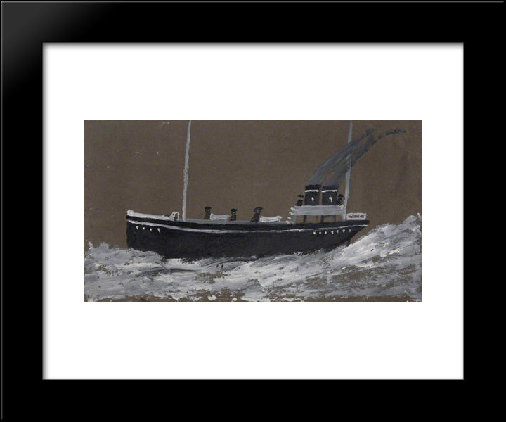 Death Ship 20x24 Black Modern Wood Framed Art Print Poster by Wallis, Alfred