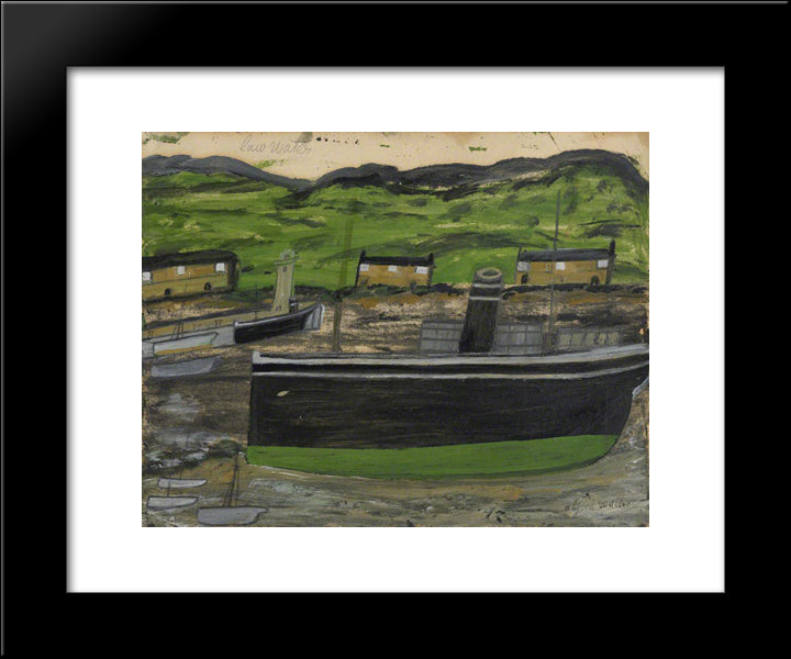 Low Water 20x24 Black Modern Wood Framed Art Print Poster by Wallis, Alfred